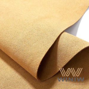 0.6mm Safety Clothing Faux Leather Microsuede Material