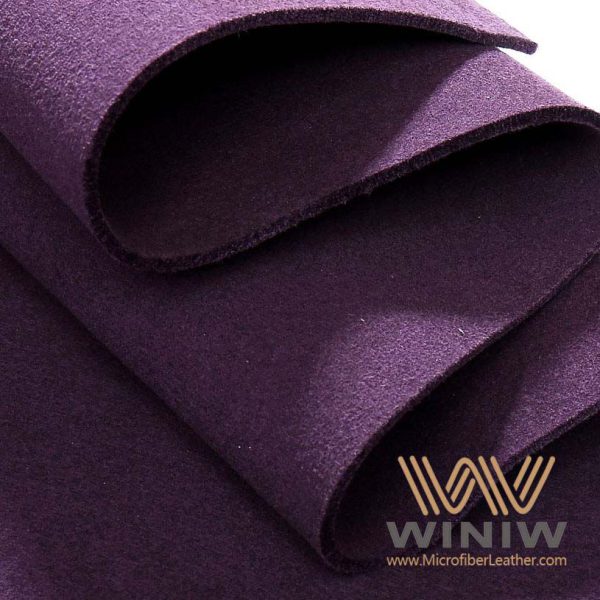 0.6mm Thick Purple Micro Suede Vegan Fabric Insole Lining Material For Shoes