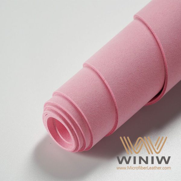 2mm pink Faux Suede Micro Fiber PU Leather Fabric Ultrasuede Shoes Upper Material