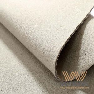 Beige Artificial Suede Leather Fabric Material