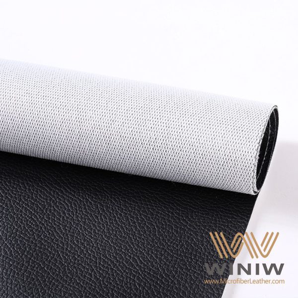 Black Automotive Upholstery Vinyl Leather Fabric