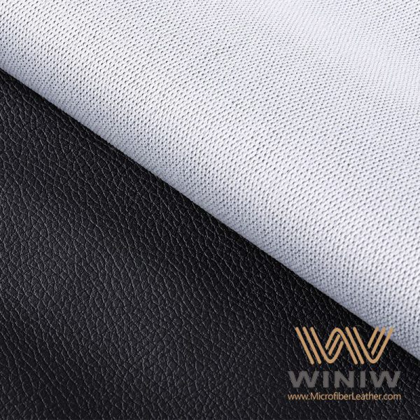 Black Automotive Upholstery Vinyl Leather Fabric