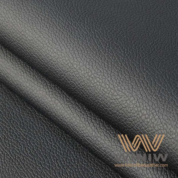 Black Faux Leather Vinyl Fabric Material