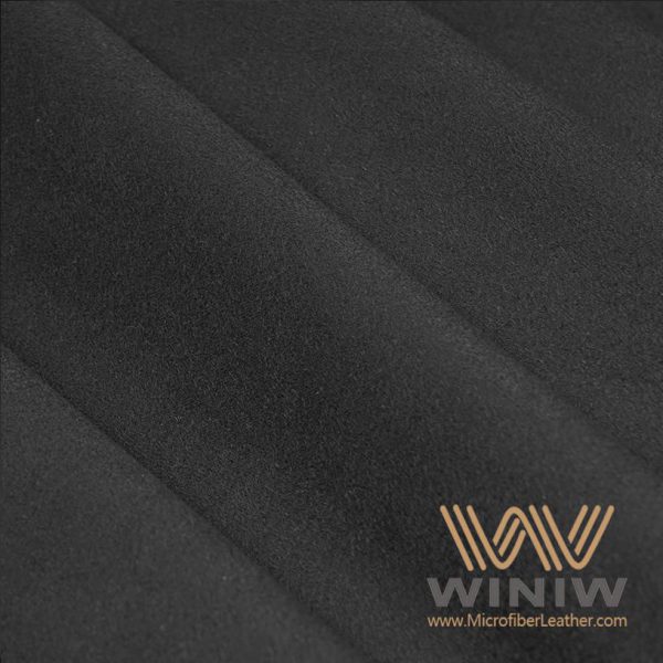 Black Faux Micro Suede Fabric Material