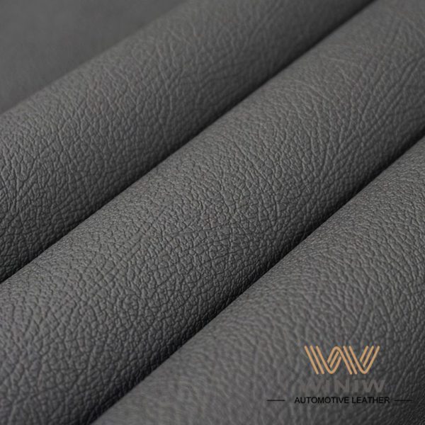 Black Leather Auto Seat Upholstery Material