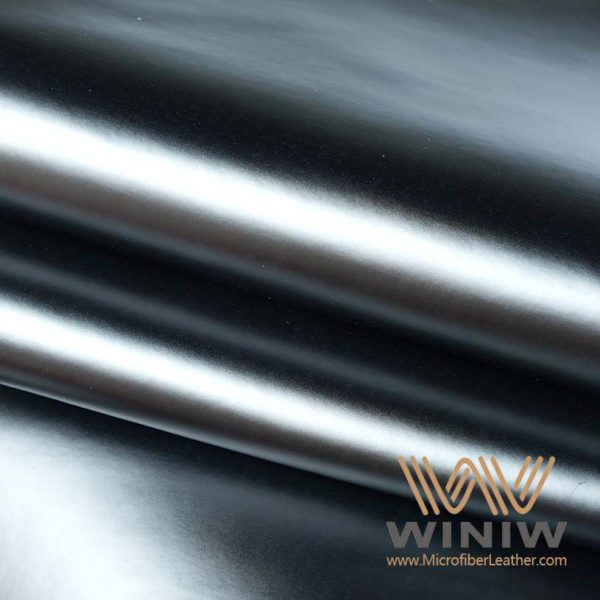Black Patent Leather Vinyl Fabric For Boots