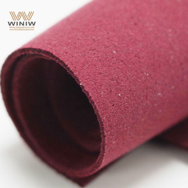 Bright Appearance Artificial Suede Leather Fabric For Garments