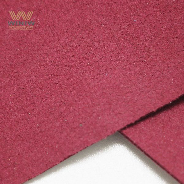 Bright Appearance Artificial Suede Leather Fabric For Garments