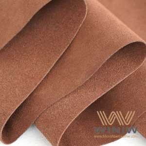 Brown Faux Leather Suede Fabric