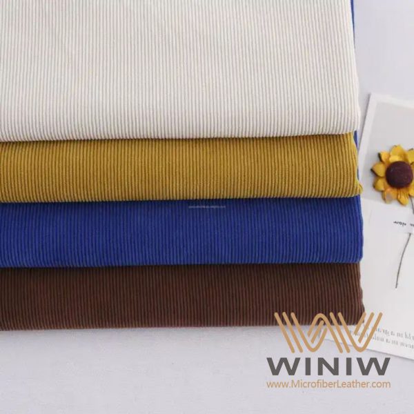 Brown Vintage Velvet Striped Upholstery Suede Fabric