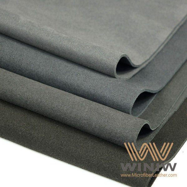 Dark Grey Tweed Upholstery Leather Fabric Material