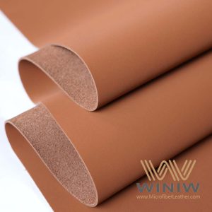 Eco Brown Synthetic Nubuck Leather Fabric
