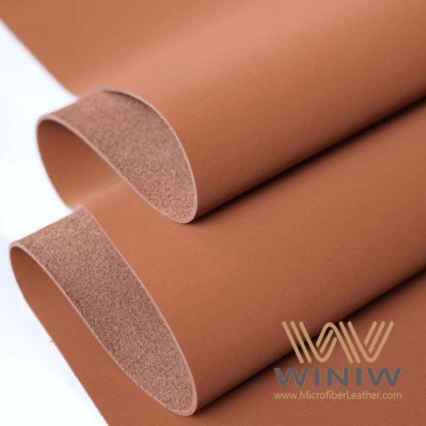 Eco Brown Synthetic Nubuck Leather Fabric