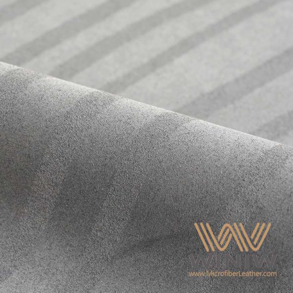 Glitter Grey Faux Microsuede Fabric Material