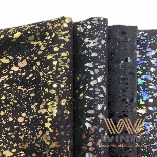 Metallic Micro Suede Leather Fabric Material