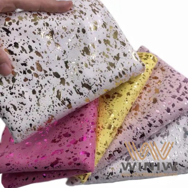 Metallic Micro Suede Leather Fabric Material
