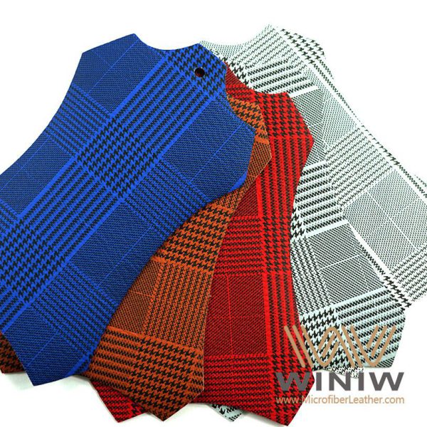 Plaid Upholstery Car Interior Trim Fabric