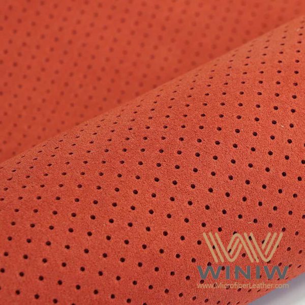 Red Micosuede Faux Suede Fabric