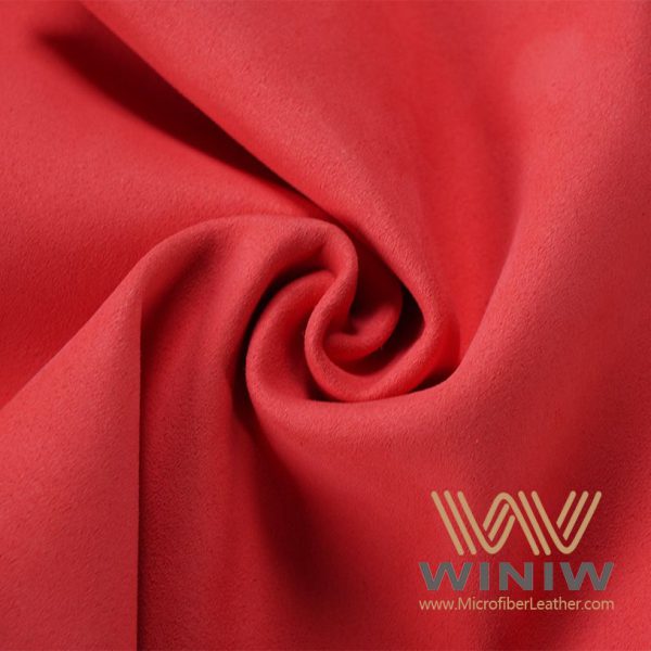 Red Microsuede Leather Imitation Suede Upper Material For Orthotic Shoes