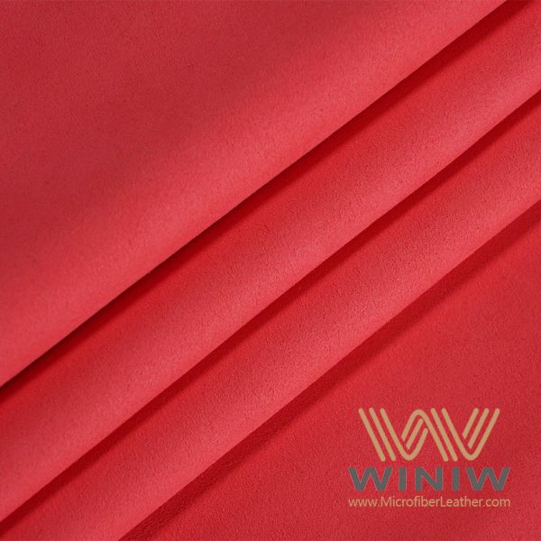 Red Microsuede Leather Imitation Suede Upper Material For Orthotic Shoes